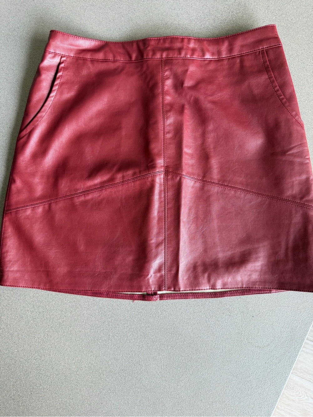 Altar'd State Vegan Leather Mini Skirt in Red